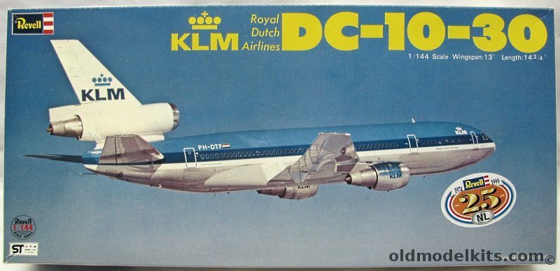 Revell 1/144 McDonnell-Douglas DC-10 - KLM Dutch Royal Air Lines, 4243 plastic model kit
